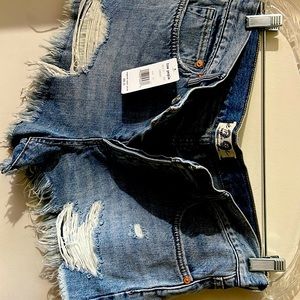 Free people denim shorts women size 29